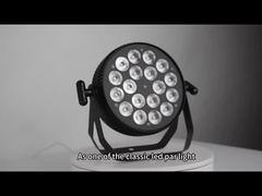 LEDフラットパーアップライト 18LEDs RGBW 4 in 1 DMX制御