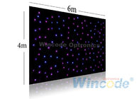 Twinkle Effects LED Star Curtain 4m X 6m , Led Light Curtain Wall RGB / Single Color
