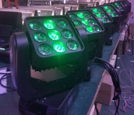 良い価格 9*12W LED ミニカラーウォッシュ 移動頭 ピクセルマッピング制御ステージ照明 オンライン