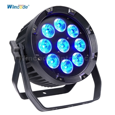 良い価格 プロワイヤレスLED PARライト 15-45°レンズオプション 9x18W RGBWA+UV 2.4Gトランシーバー オンライン